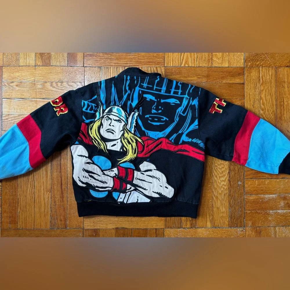 Rare Vintage Marvel Comics JH Design The Mighty Thor Kids Jacket Size 7/8‎